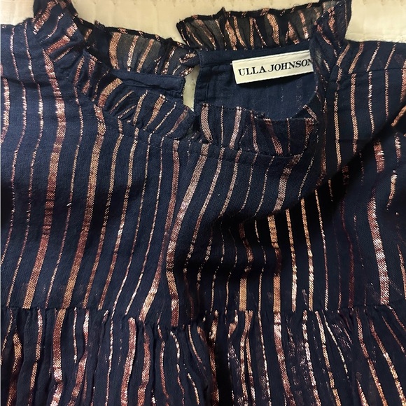 ULLA JOHNSON Deniz Blouse Top - Midnight SZ 2 - Picture 6 of 6